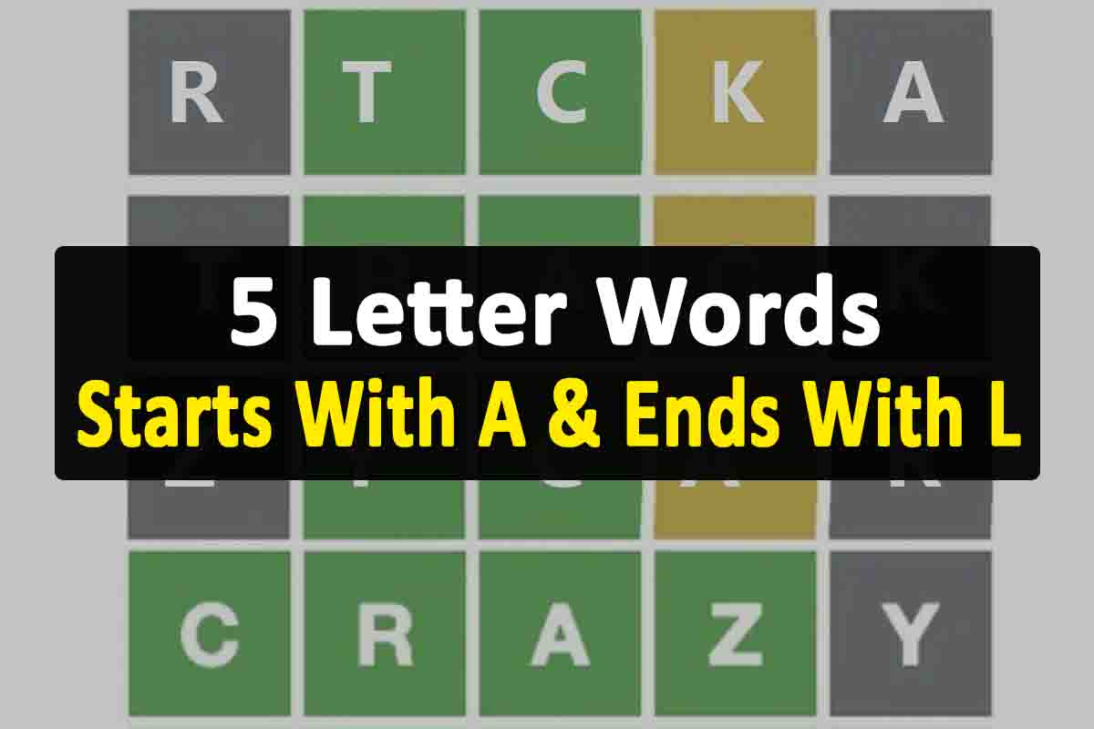 Word Quest: Discover 5-Letter Words Starting with A & Ending in L 1