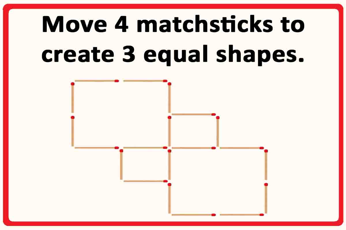 Brain Teaser for High-Level Thinkers: There are three matchsticks; can you  make it 4 without breaking them?