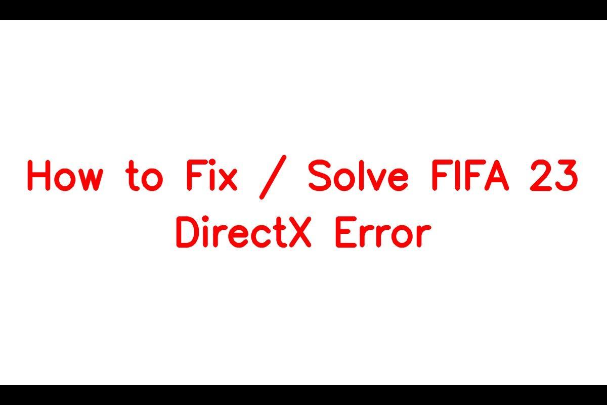 FIFA 23 PC Performance Fixes