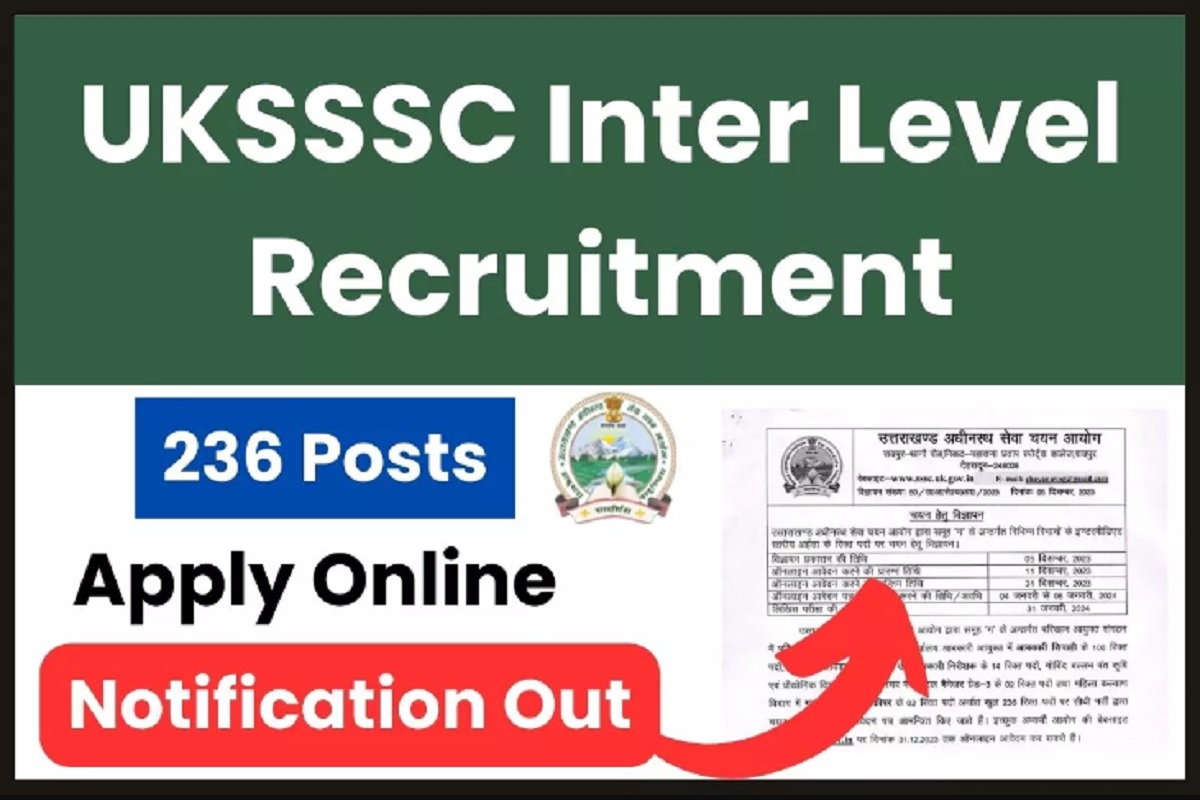 UKSSSC Inter Level Recruitment 2023: 12वीं पास की बम्पर भर्ती जारी, जल्दी भरें फॉर्म