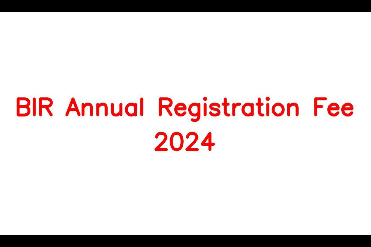 BIR Annual Registration Fee 2024, Eligibility Criteria, ARF Waived