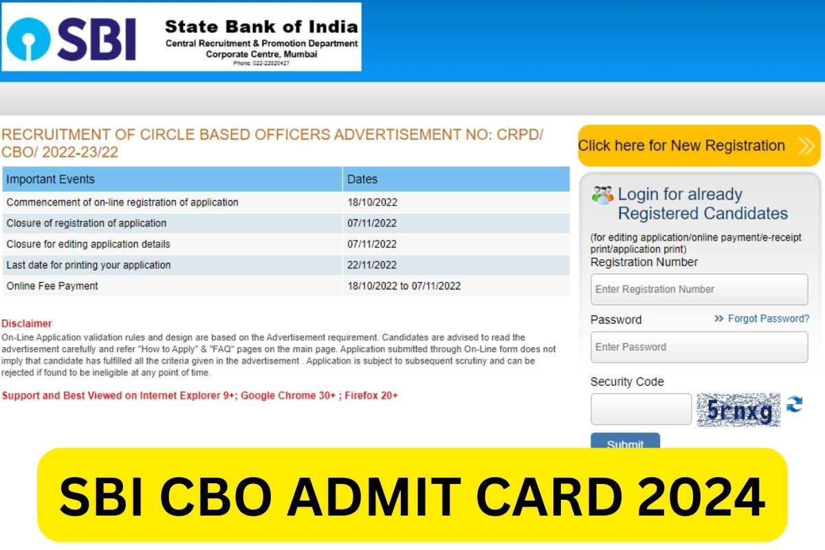 SBI CBO Admit Card 2024: Download Now 1