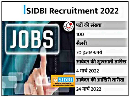 SIDBI Assistant Manager Recruitment 2022 Apply Online For 100 Posts