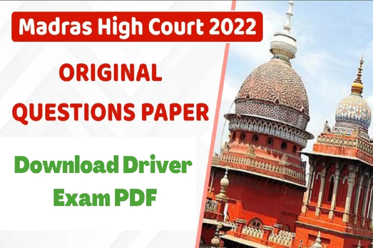 Madras High Court Exam Paper 2022