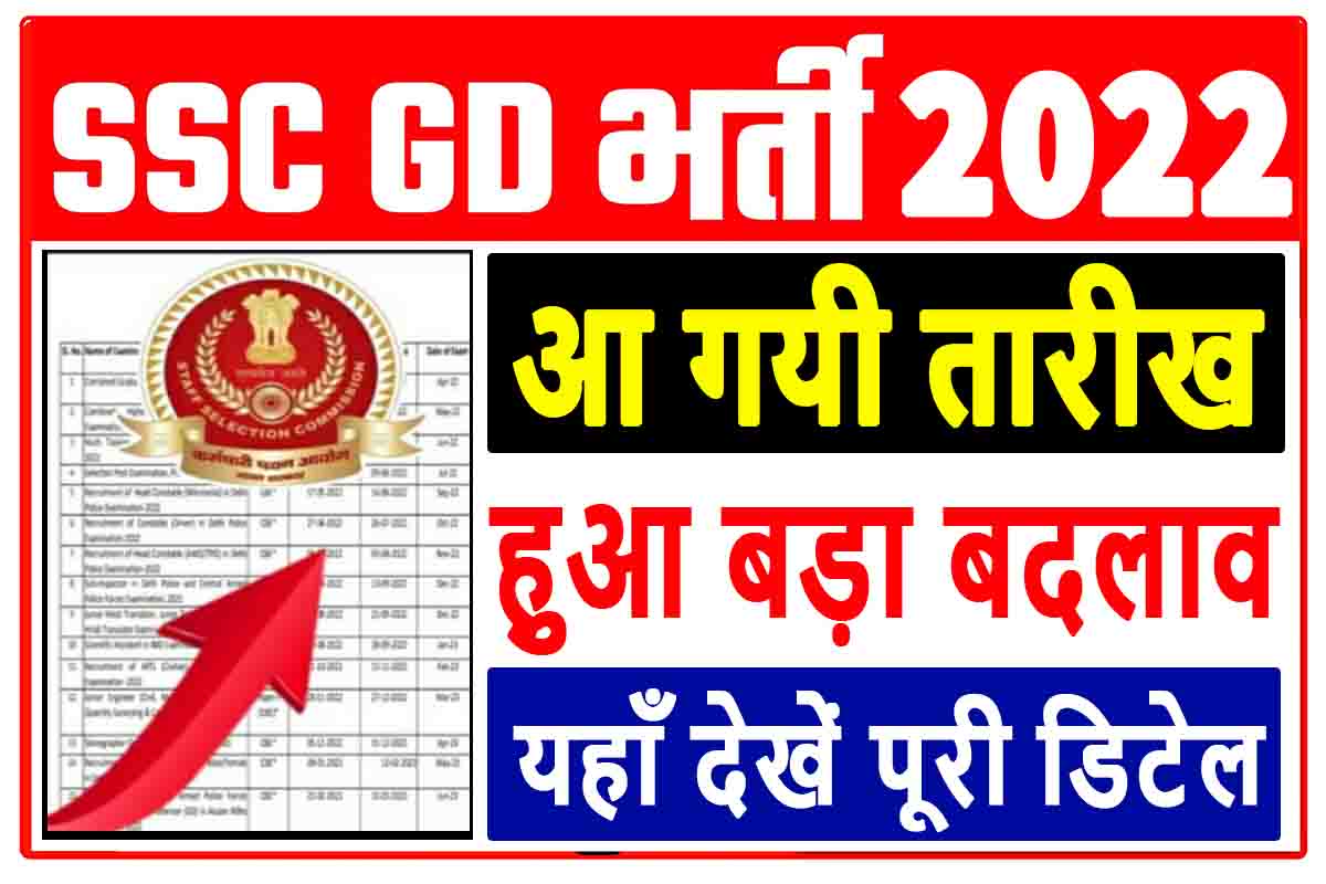 SSC GD Bharti : कांस्टेबल भर्ती का नोटीफिकेसन इस दिन होगा जारी, होगा बड़ा बदलाव