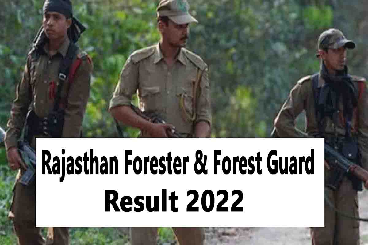 Rajasthan Forester & Forest Guard Result 2023