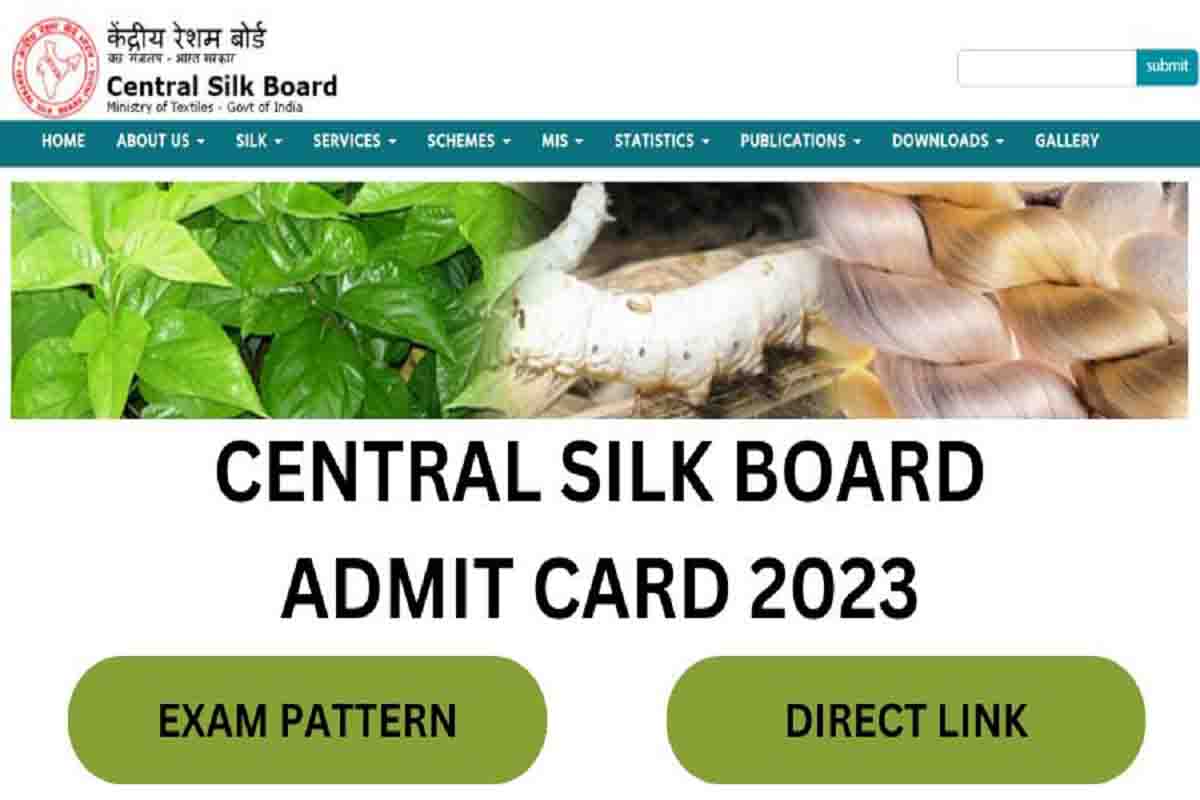 Central Silk Board Admit Card 2023
