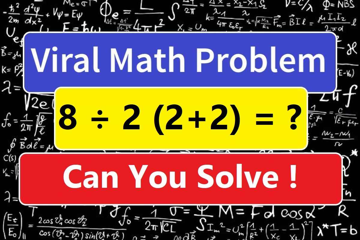 Viral Math Problem: मैथ का ये 8 ÷ 2 (2+2) = ? प्रोब्लेम सिर्फ जीनियस लोग ही सोल्व कर सकते है