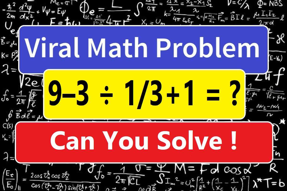 Viral Math Problem & Solution, Can You Solve this ?