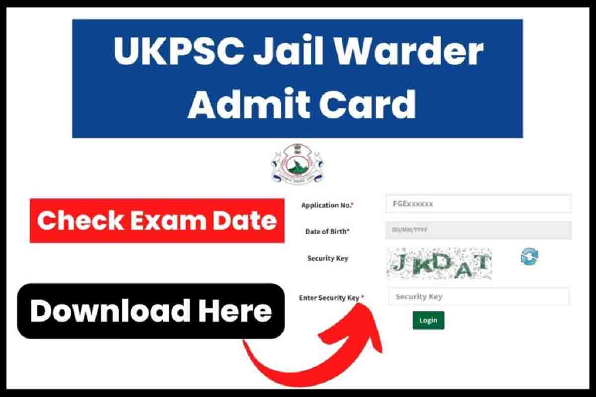 UKPSC Jail Warden Admit Card 2023