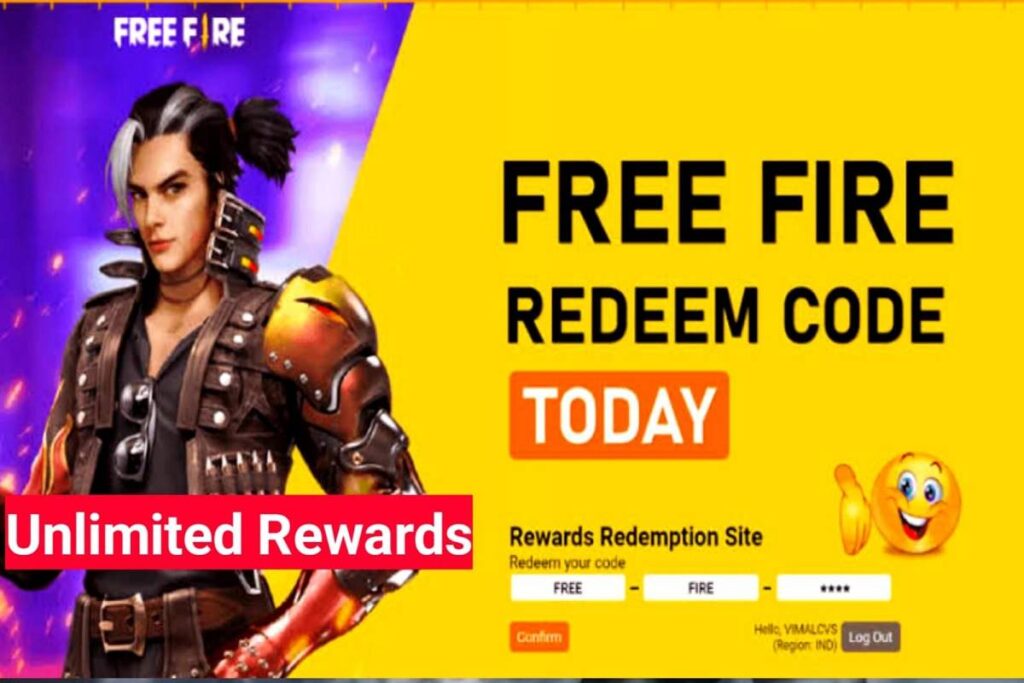 Free Fire Redeem Code [Indian Server] Today : Rewards redemption codes