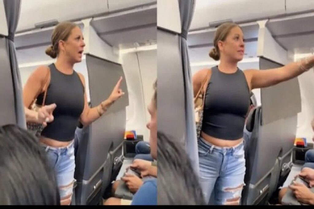 Crazy plane lady video and meme, tiffany gomas controversy explained