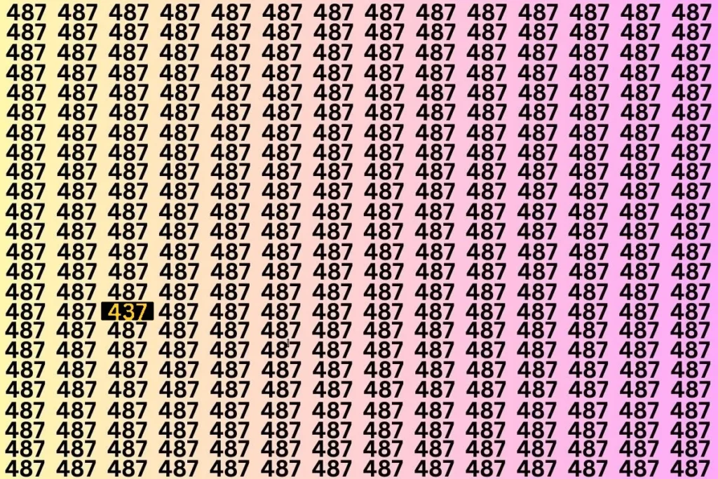 Sharp Eyes Challenge: If You Have Sharp Eyes Then Find The Number 437 Within 5 Secs...