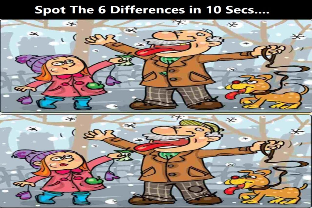 Hawk-eyed Challenge: Can You Find 6 Differences in These Two Images Within 10 Secs?