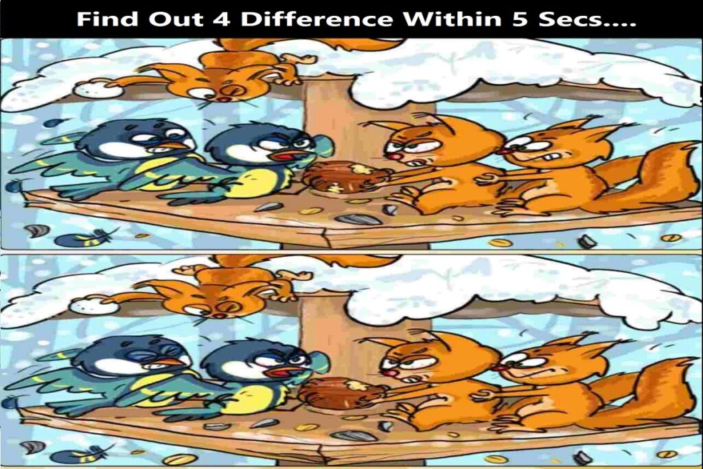 Hawk-eyed Challenge: Find Out 4 Difference Within 5 Secs between these 2 image
