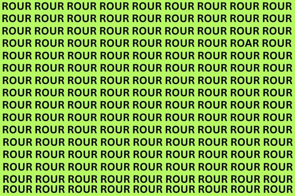 Optical Illusion Challenge: Can Spot The Word 'ROAR' Within 5 Secs?