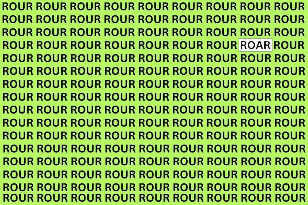 Optical Illusion Challenge: Can Spot The Word 'ROAR' Within 5 Secs?
