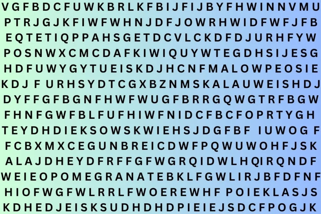 Sharp Eyes Challenge People with Hawk-eyed Can Find The Word POMEGRANATE In Image…