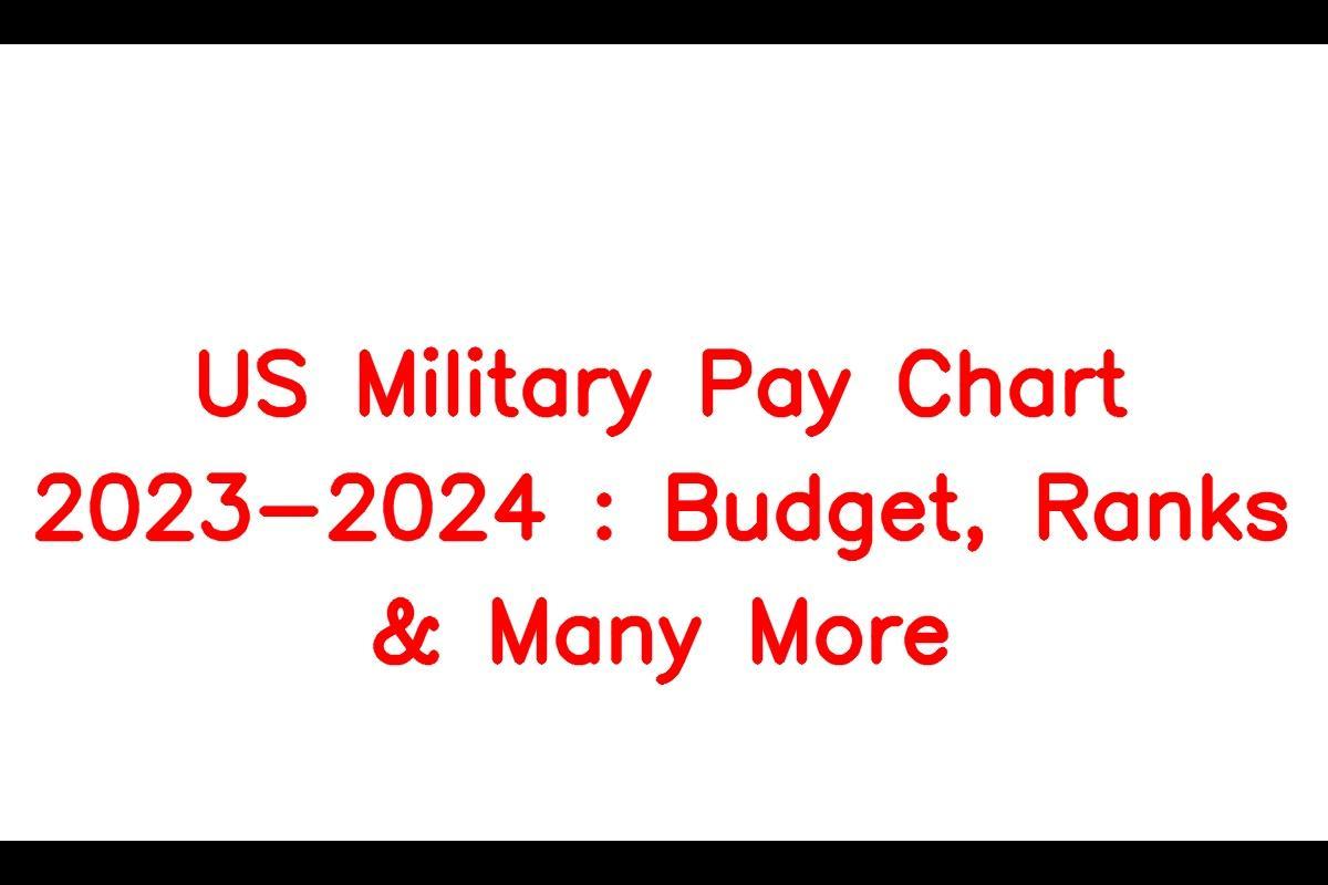 US Military Pay Chart 2023-2024