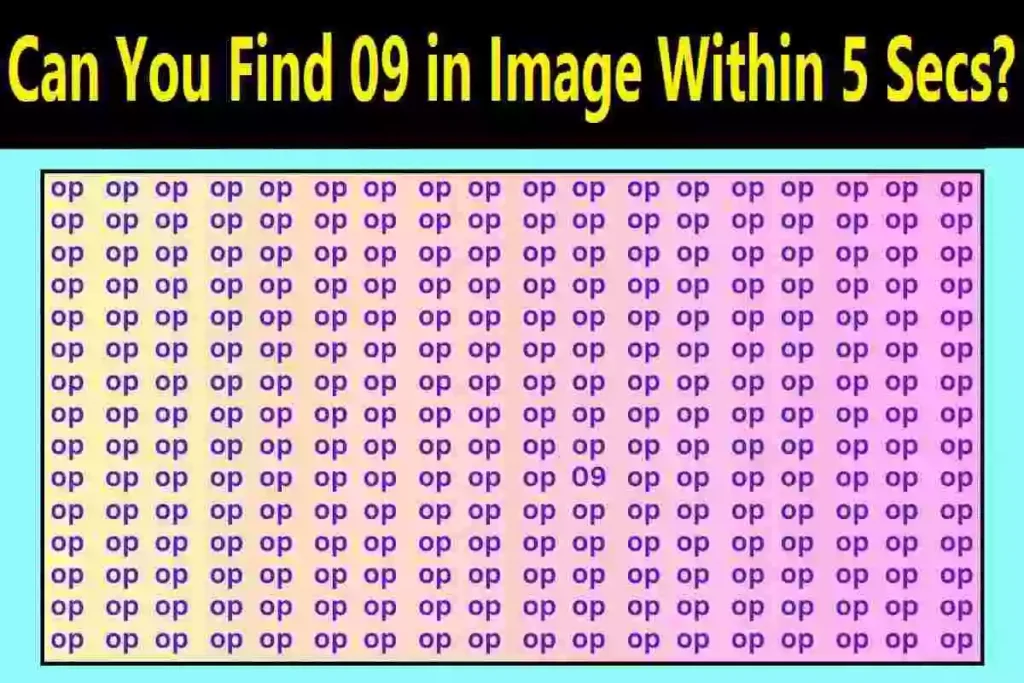 Optical Illusion Challenge: Can You Find 09 in Image Within 5 Secs?
