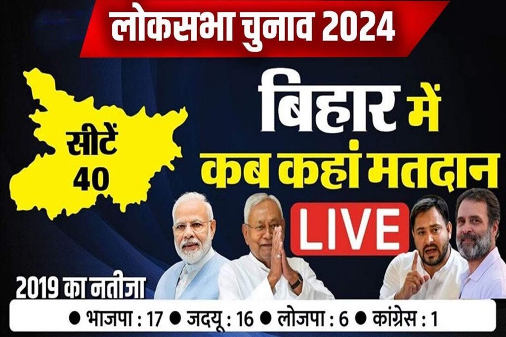 Bihar Lok Sabha Election 2024 Schedule, Phase, Seats, Candidates List जारी देखे